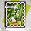 BUNDLE GIRL WITH LILY OF THE VALLEY RUBBER STAMP